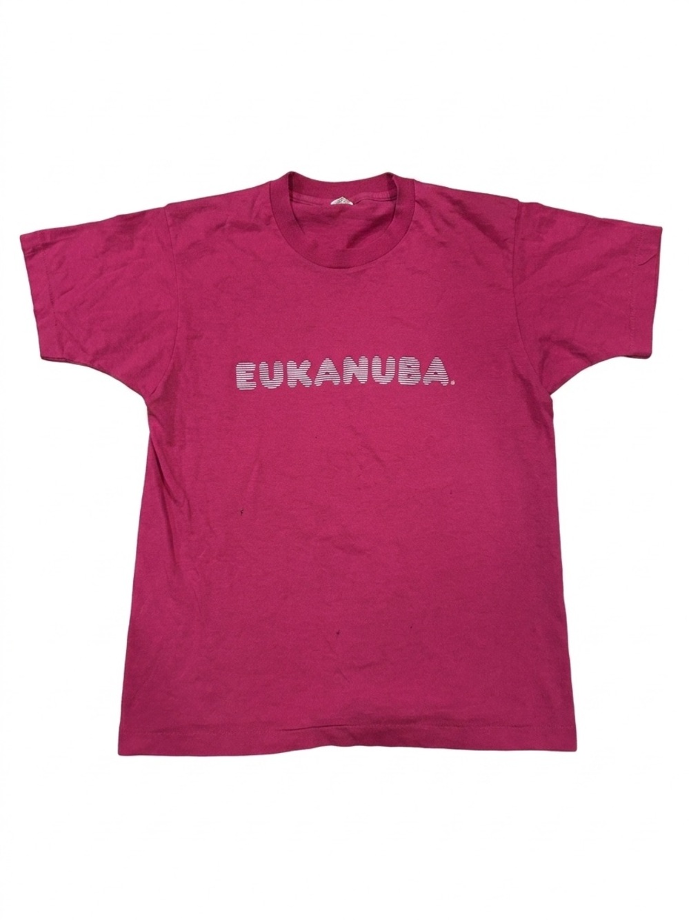 Vtg 80s Eukanuba Dog Food Promo T-Shirt Screen Stars Medium Pink Distressed